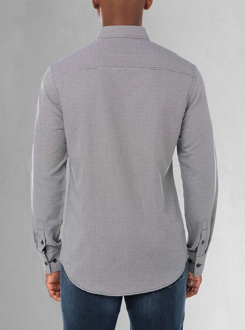Men's casual long sleeve stretch shirt