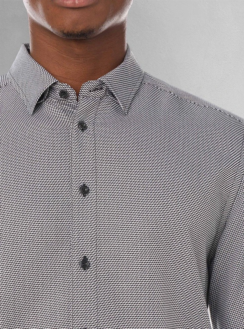 Men's casual long sleeve stretch shirt