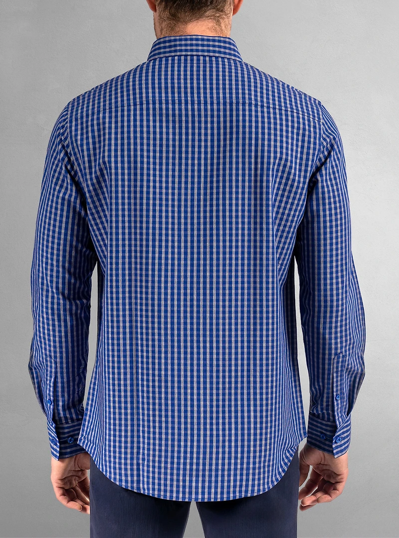 Chemise stretch décontractée à manches longues pour homme