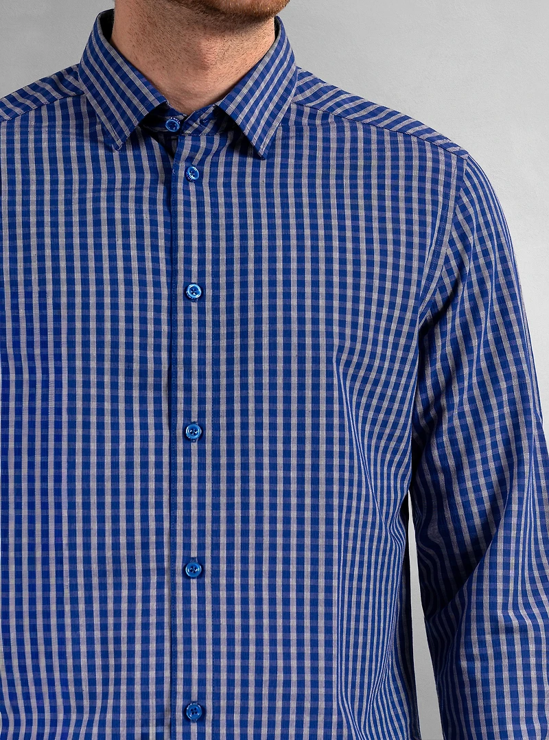 Chemise stretch décontractée à manches longues pour homme