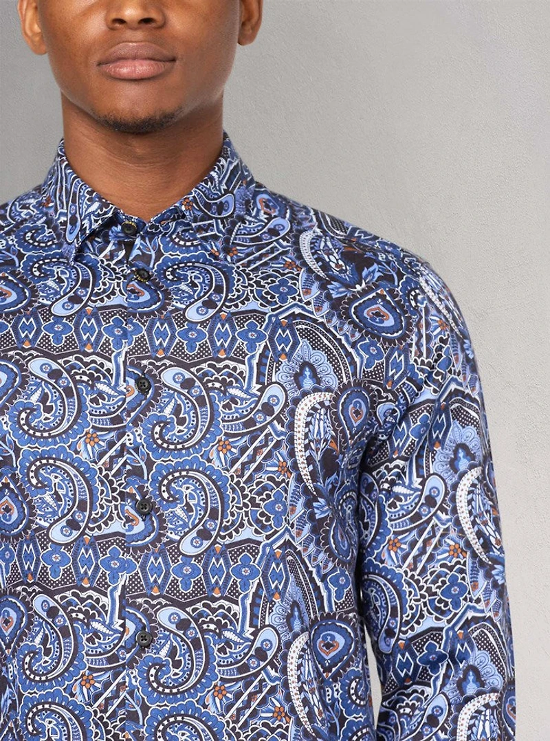 Men's casual long sleeve stretch shirt