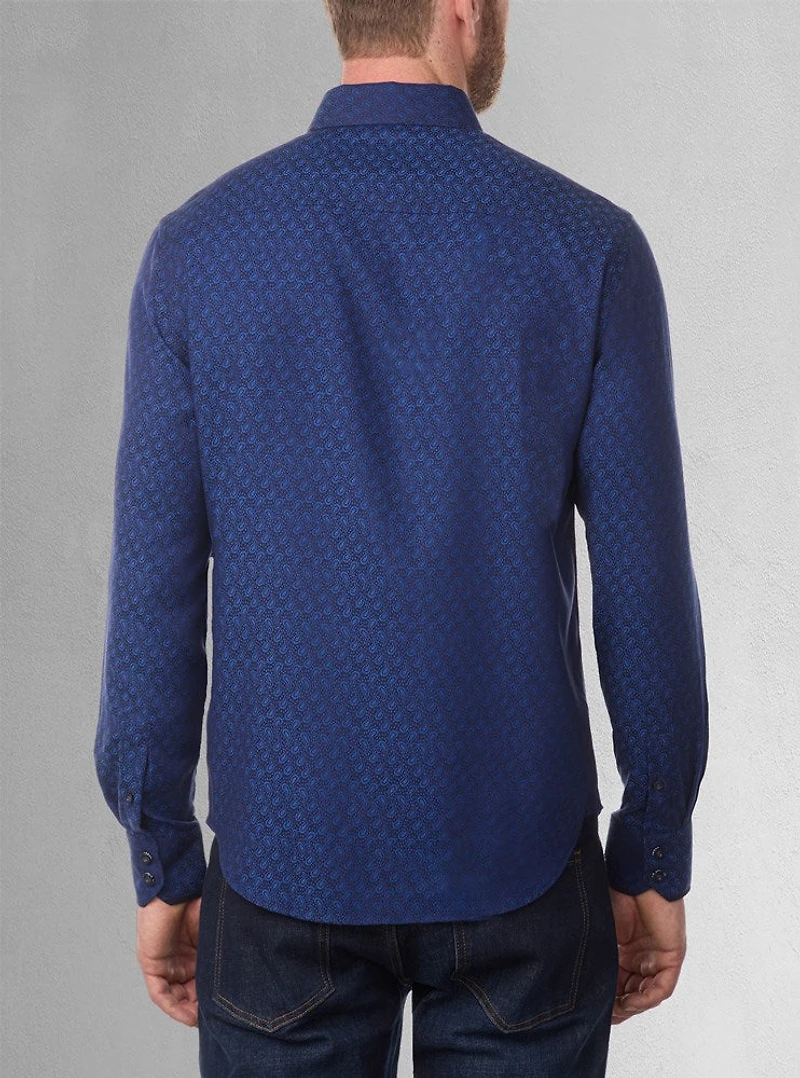 Men's casual long sleeve stretch shirt