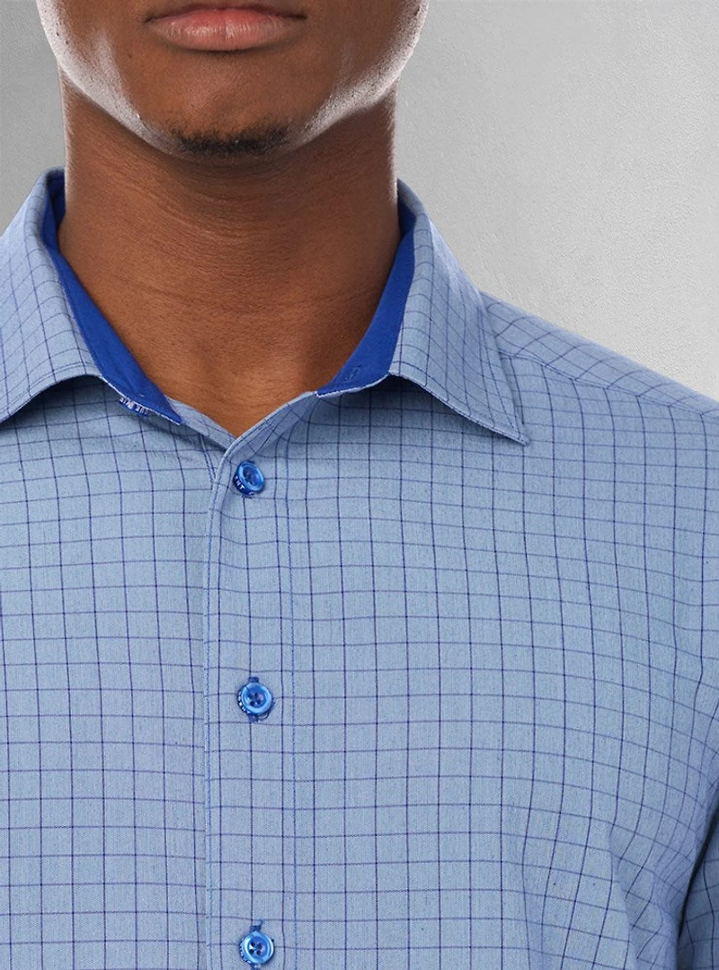 Men's casual long sleeve stretch shirt