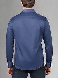 Men's casual long sleeve stretch shirt
