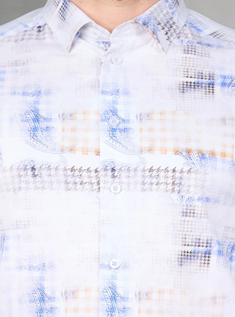 Men's casual long sleeve stretch shirt