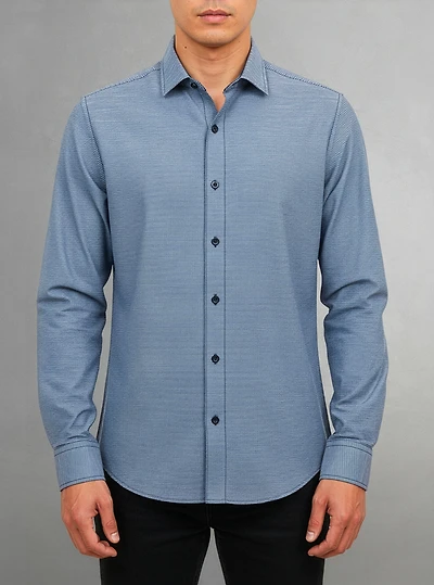 Men's casual long sleeve stretch shirt