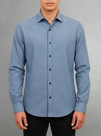 Men's casual long sleeve stretch shirt