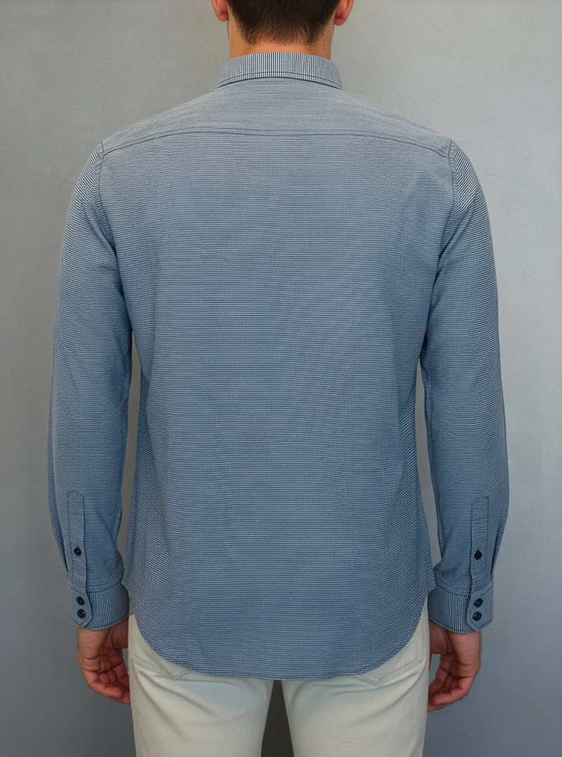 Men's casual long sleeve stretch shirt