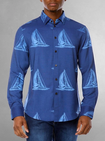Chemise décontractée à manches longues pour hommes