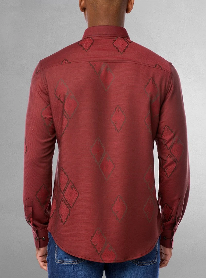 Men's casual long sleeve graduation shirt