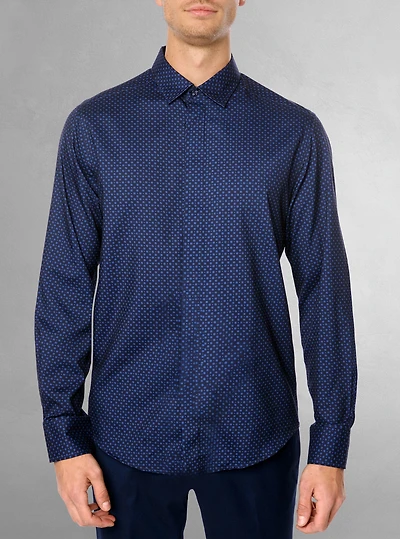 Men's casual long sleeve graduation shirt