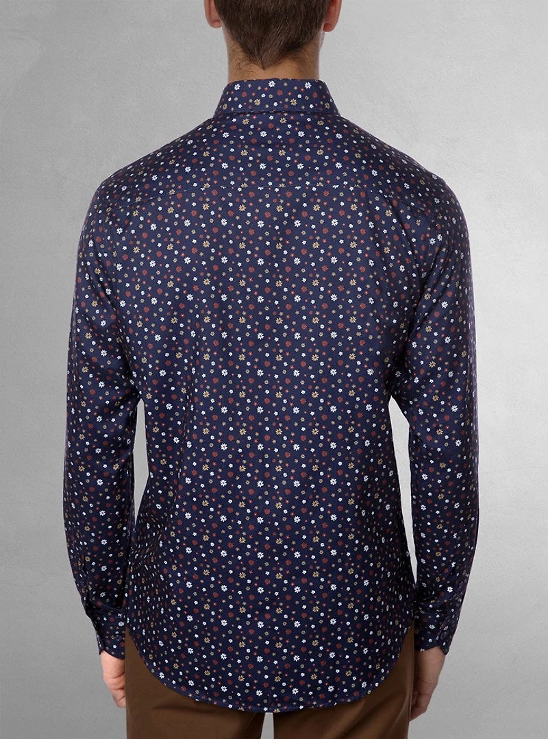 Chemise de fin d'études décontractée à manches longues pour hommes