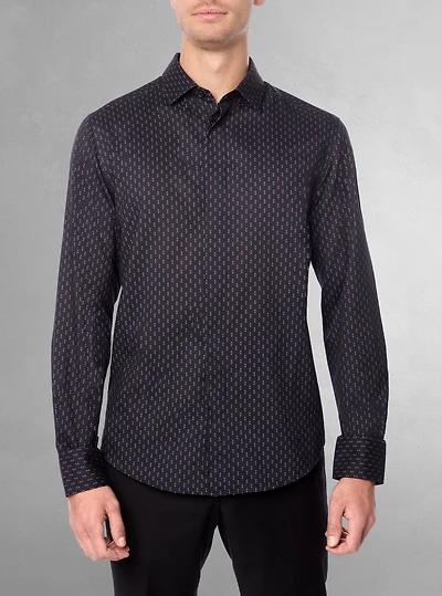 Men's casual long sleeve graduation shirt