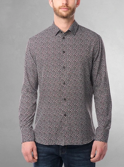 Men's casual long sleeve stretch shirt