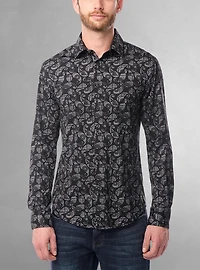 Men's casual long sleeve stretch shirt