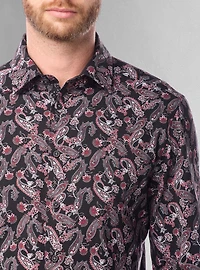 Chemise décontractée à manches longues en stretch pour hommes