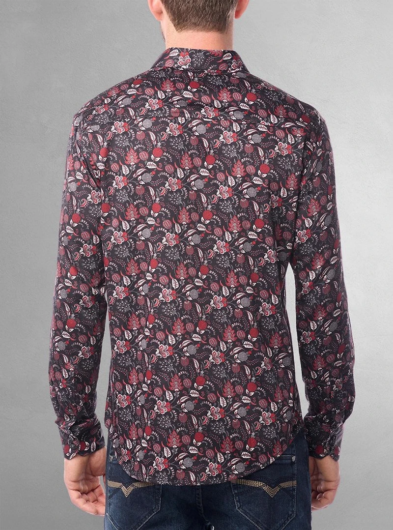 Men's casual long sleeve stretch shirt