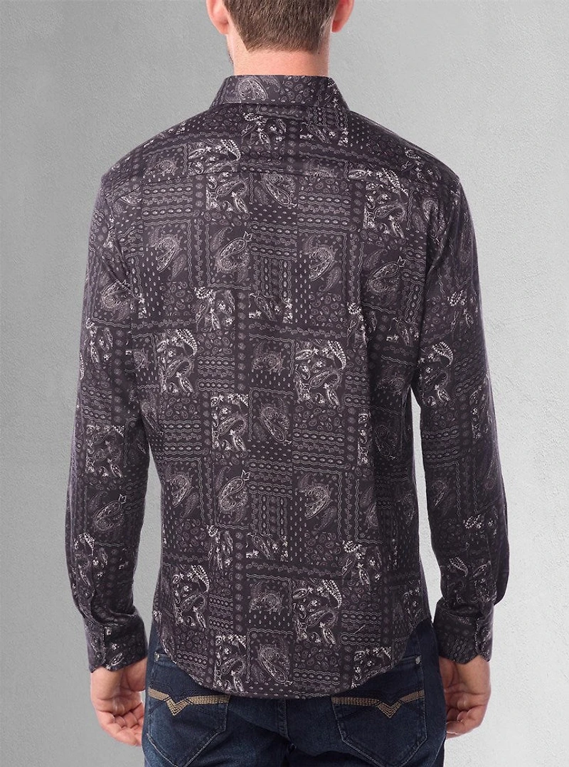 Men's casual long sleeve stretch shirt