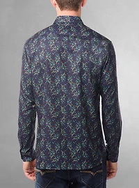 Chemise décontractée à manches longues en stretch pour hommes