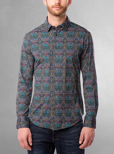 Men's casual long sleeve stretch shirt
