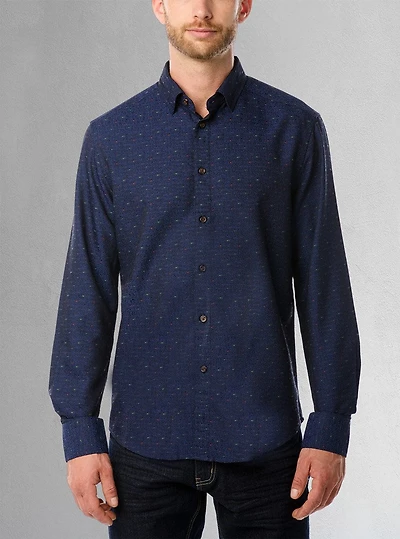 Men's casual long sleeve stretch shirt