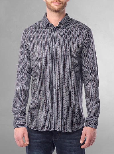 Chemise décontractée à manches longues en stretch pour hommes