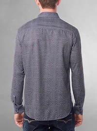 Chemise décontractée à manches longues en stretch pour hommes