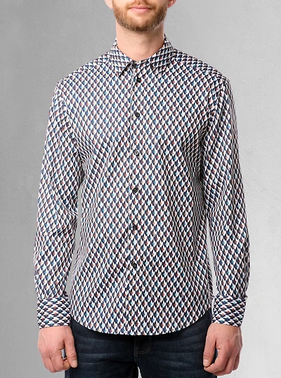 Men's casual long sleeve stretch shirt