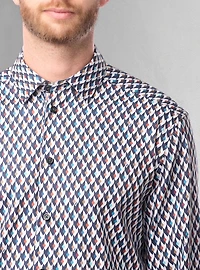 Chemise décontractée à manches longues en stretch pour hommes