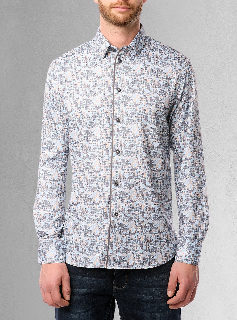 Chemise décontractée à manches longues pour hommes