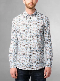 Men's casual long sleeve stretch shirt