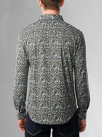 Men's casual long sleeve stretch shirt