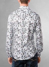 Men's casual long sleeve stretch shirt