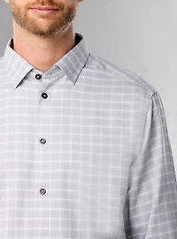 Chemise décontractée à manches longues en stretch pour hommes