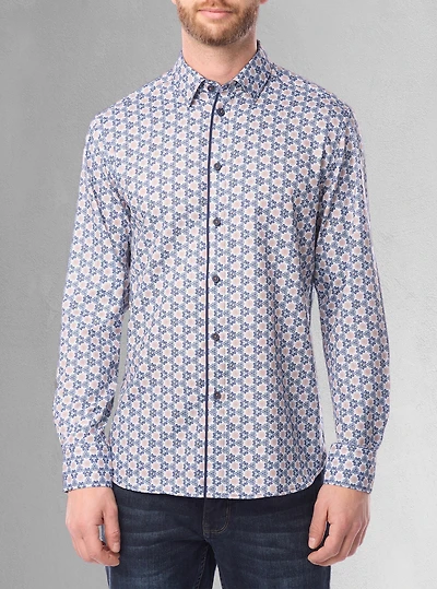 Chemise décontractée à manches longues en stretch pour hommes