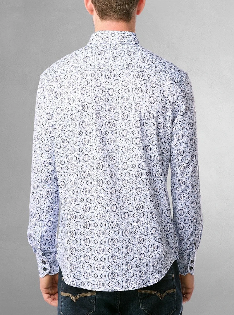 Men's casual long sleeve stretch shirt