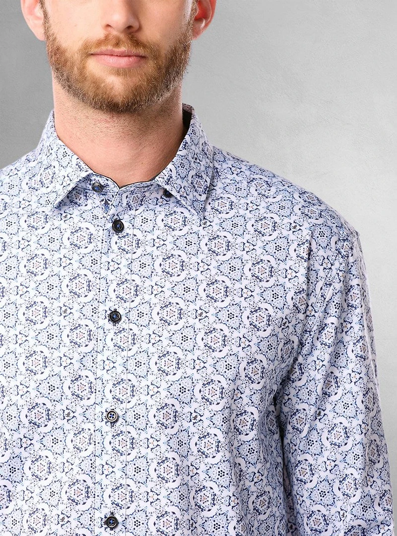 Men's casual long sleeve stretch shirt