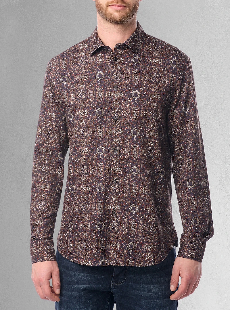 Men's casual long sleeve stretch shirt