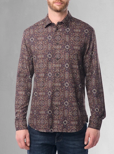 Men's casual long sleeve stretch shirt