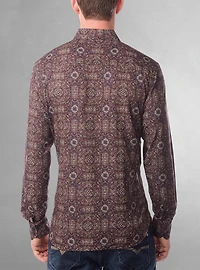 Chemise décontractée à manches longues en stretch pour hommes