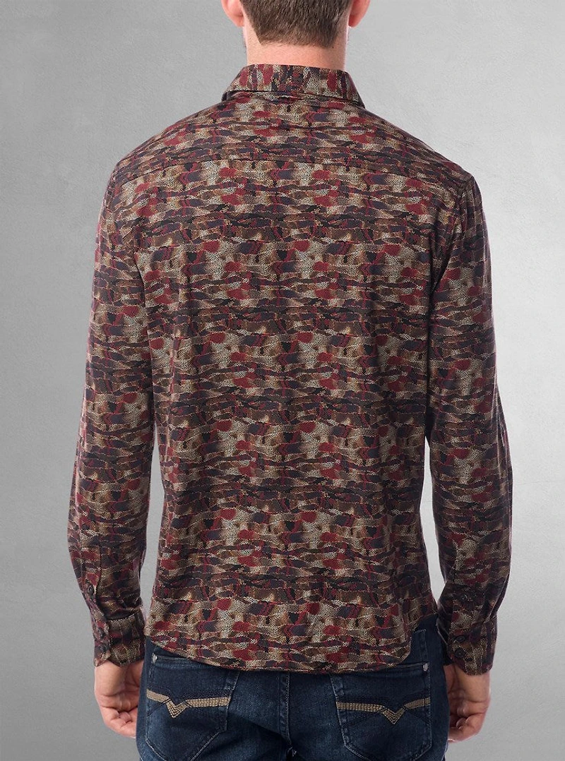 Men's casual long sleeve stretch shirt