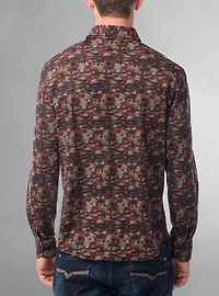 Men's casual long sleeve stretch shirt