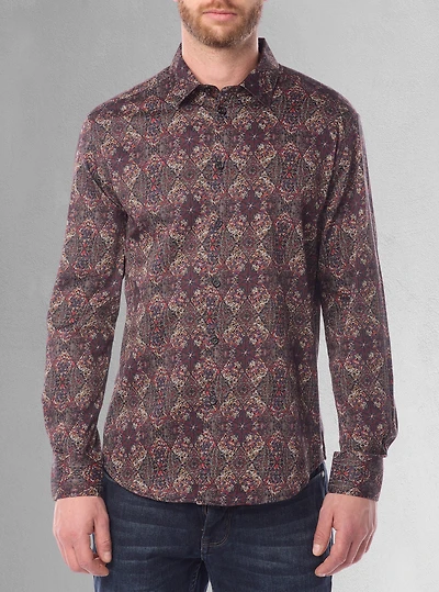 Chemise décontractée à manches longues en stretch pour hommes