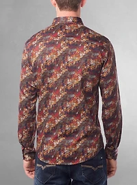 Men's casual long sleeve stretch shirt