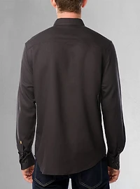 Chemise décontractée à manches longues en stretch pour hommes