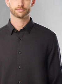 Chemise décontractée à manches longues en stretch pour hommes