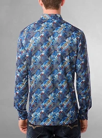 Men's casual long sleeve stretch shirt