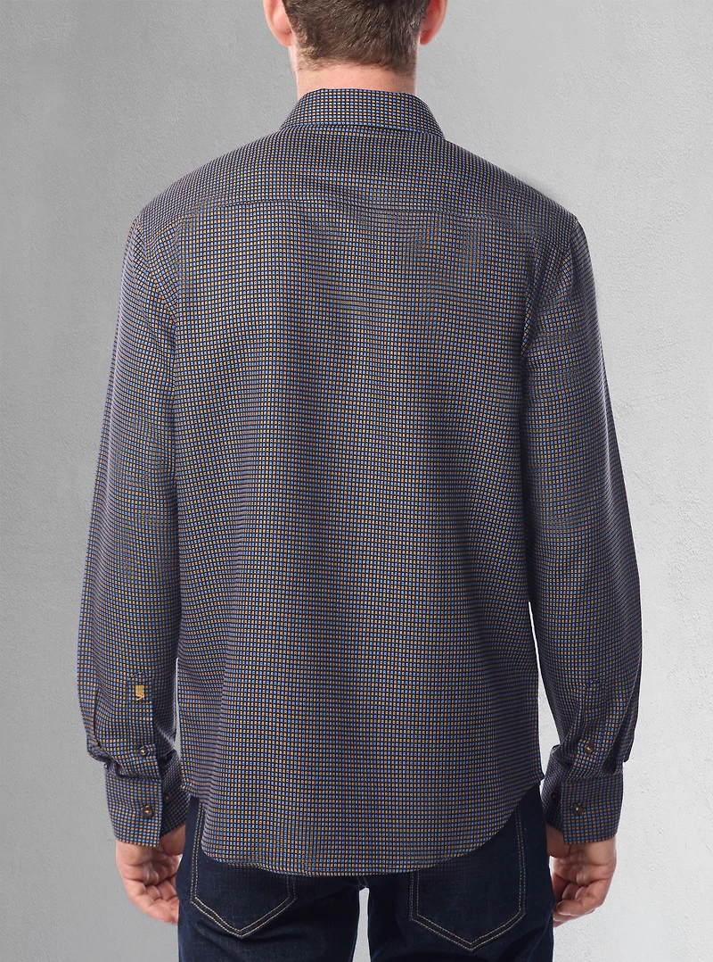 Chemise stretch décontractée à manches longues pour homme