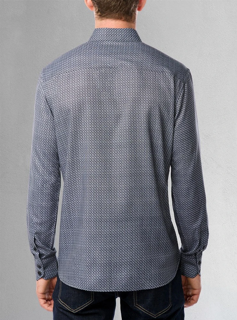 Men's casual long sleeve stretch shirt
