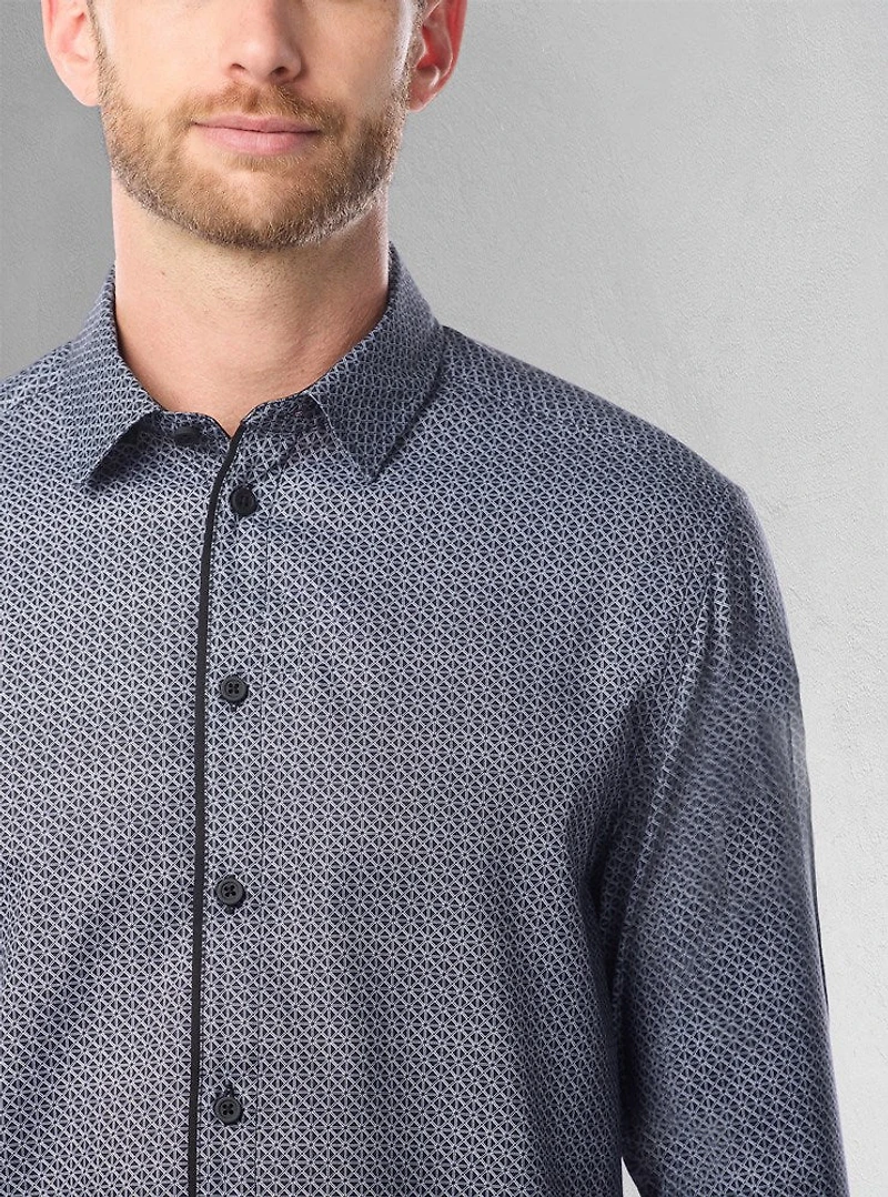 Men's casual long sleeve stretch shirt